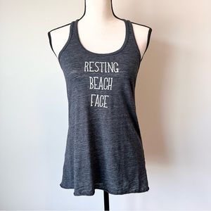 “Resting Beach Face” Graphic Tank
